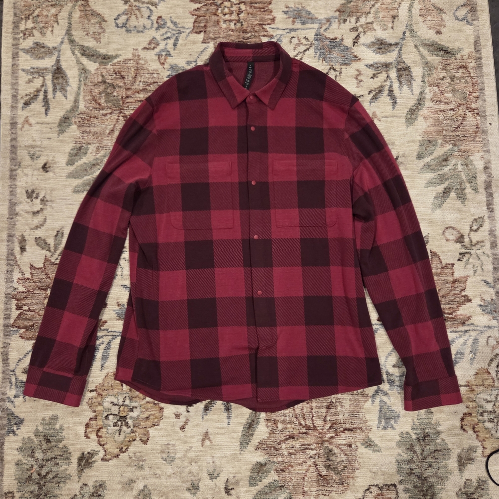 lululemon Flannel Plaid Button Down Shirt - Men's XL